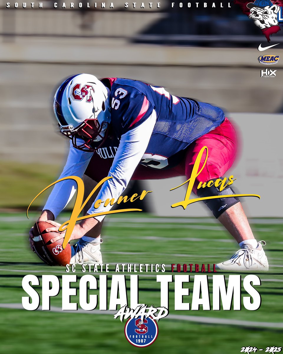 South Carolina State Football (@scstate_fb) on Twitter photo #GoDogs
Your SC STATE FOOTBALL BULLDOGS earned AWARDS today at the SC STATE ATHLETICS BANQUET!
CONGRATULATIONS to the Players who were recognized for their play On and Off the field!
<a href="/MEACSports/">Mid-Eastern Athletic Conference</a> <a href="/SCStateAthletic/">SC State Athletics</a> <a href="/coachberry77/">Chennis Berry</a>
#PayTheFEE
#DigDEEP
#FearTheBITE
#CWCW
#BBB
๐ด๐ต #GoDogs
Your SC STATE FOOTBALL BULLDOGS earned AWARDS today at the SC STATE ATHLETICS BANQUET!
CONGRATULATIONS to the Players who were recognized for their play On and Off the field!
<a href="/MEACSports/">Mid-Eastern Athletic Conference</a> <a href="/SCStateAthletic/">SC State Athletics</a> <a href="/coachberry77/">Chennis Berry</a>
#PayTheFEE
#DigDEEP
#FearTheBITE
#CWCW
#BBB
๐ด๐ต
