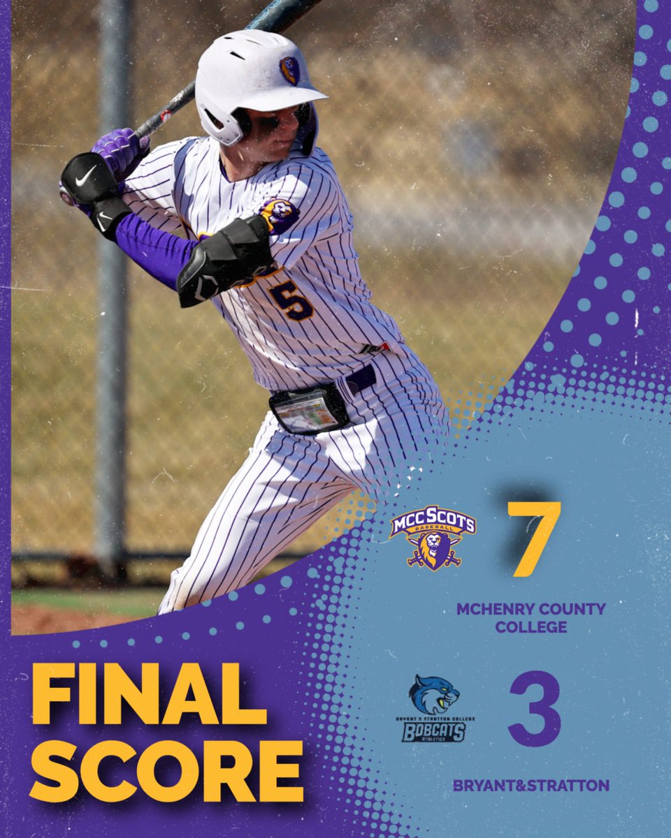 In a continuation of a ⚾️ game from a couple weeks ago vs Bryant &amp; Stratton, Scots win 11-8 on an Owen Nowak walk-off GRAND SLAM 💣 with 2 outs in the bottom of the 10th🔥 In game 2️⃣, Ryan Skwarek was the winning pitcher and hit a 2-run HR 🧨 in a 7-3 victory🙌 35-16 overall.
