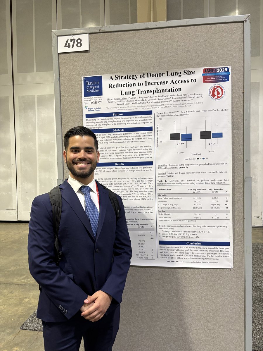 Had an amazing time at <a href="/ISHLT/">The ISHLT</a>  ! 

This would not have been possible without the support of my mentors and research colleagues, whose guidance and collaboration made this project possible. Still more to come
<a href="/BCM_Surgery/">BCM_Surgery</a>  🦾