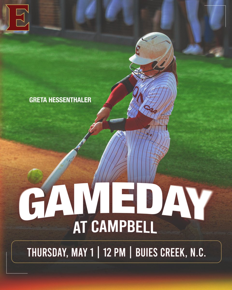Elon Softball (@elonsoftball) on Twitter photo GAME DAY
🆚 | Campbell
📍 | Buies Creek, N.C.
🏟️ | Amanda Littlejohn Stadium
🕛 | 12 p.m.
💻 | <a href="/FloCollegeSB/">FloCollege | Softball</a>
ℹ️ | linktr.ee/elonsoftball
#EUSB 🥎 #Team48 GAME DAY
🆚 | Campbell
📍 | Buies Creek, N.C.
🏟️ | Amanda Littlejohn Stadium
🕛 | 12 p.m.
💻 | <a href="/FloCollegeSB/">FloCollege | Softball</a>
ℹ️ | linktr.ee/elonsoftball
#EUSB 🥎 #Team48