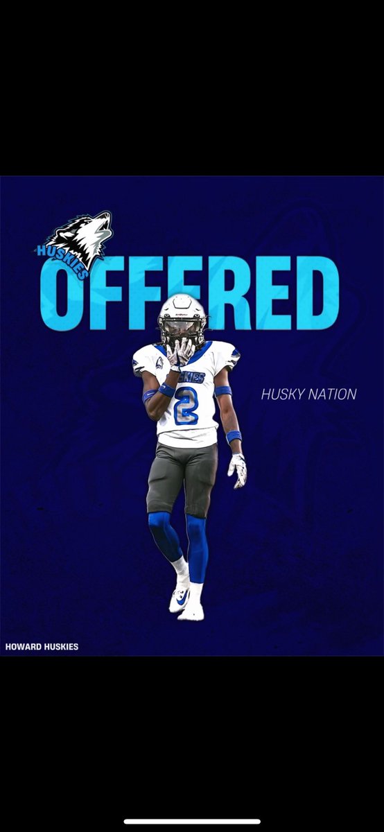 Proud too announce my second offer from <a href="/HowardHuskies1/">HH Prep Post Grad Football Team</a> I appreciate <a href="/HowardHuskies1/">HH Prep Post Grad Football Team</a> for giving me this opportunity many more to come!!💙