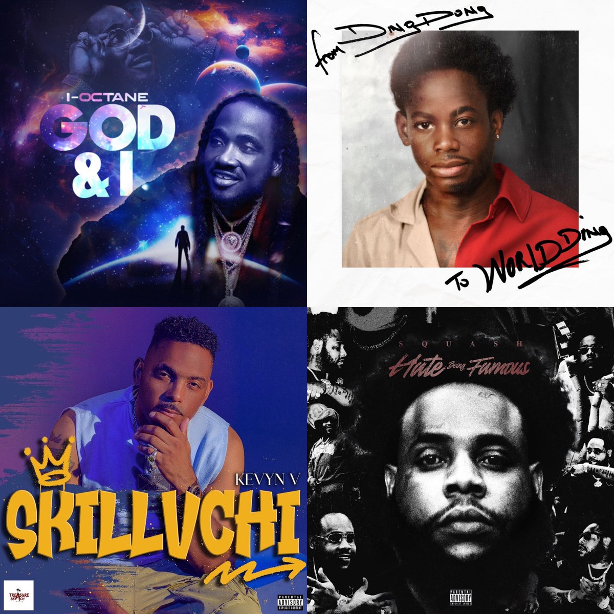 barziniofficial's tweet image. Dancehall Music In Full Effect. 4 Weeks Straight Of Great Dancehall Projects.   

1. I-Octane - God &amp;amp; I April 25, 2025

2. Ding Dong - Ding Dong From World Ding - May 2, 2025

3. Kevyn V - SkillVChi May 9, 2025

4. Squash - Hate Being Famous May 16, 2025