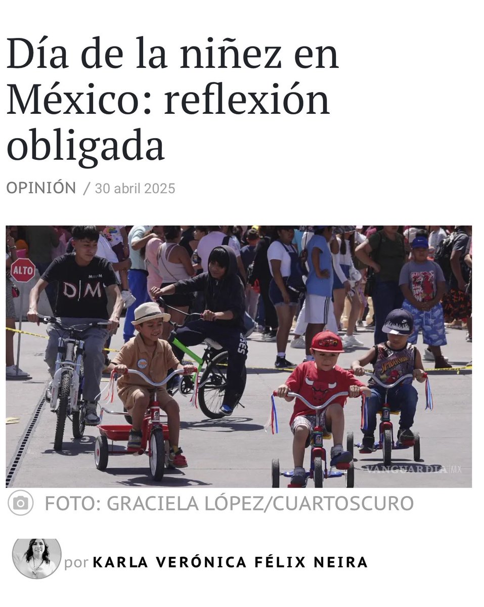 🛑Resulta indispensable atender las problemáticas y necesidades de niñas, niños y adolescentes pues proteger a nuestras infancias es proteger el futuro…🧸🪁🪀🚂
👉🏼vanguardia.com.mx/opinion/dia-de…