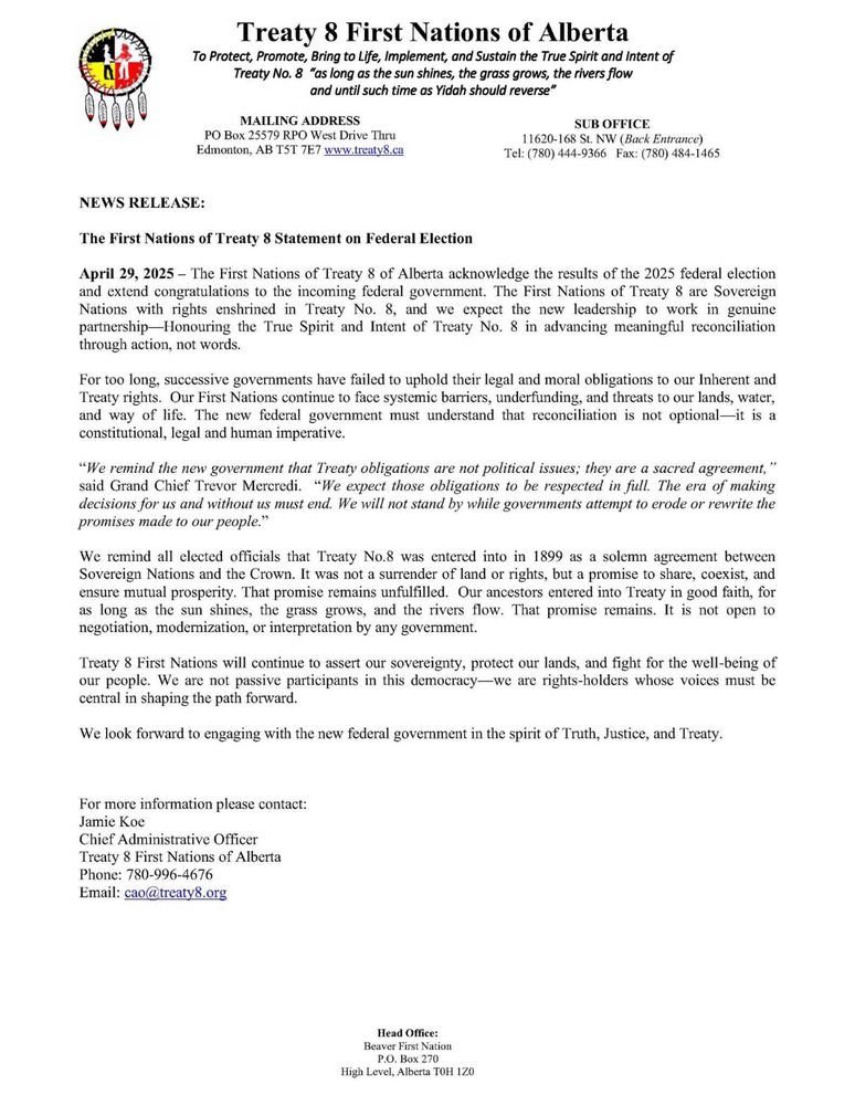 Treaty 8 First Nations ain’t having it either…

#abpoli #ableg #cdnpoli