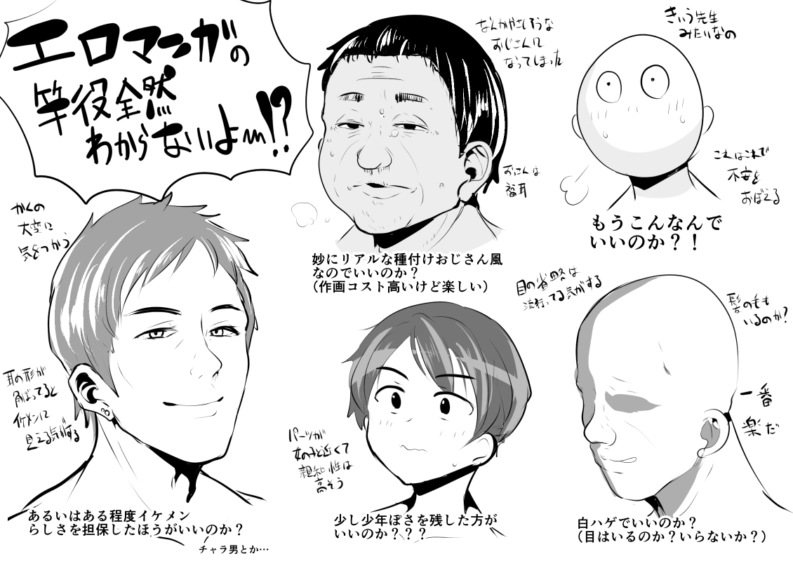 エロ漫画の竿役について悩む(再掲) 