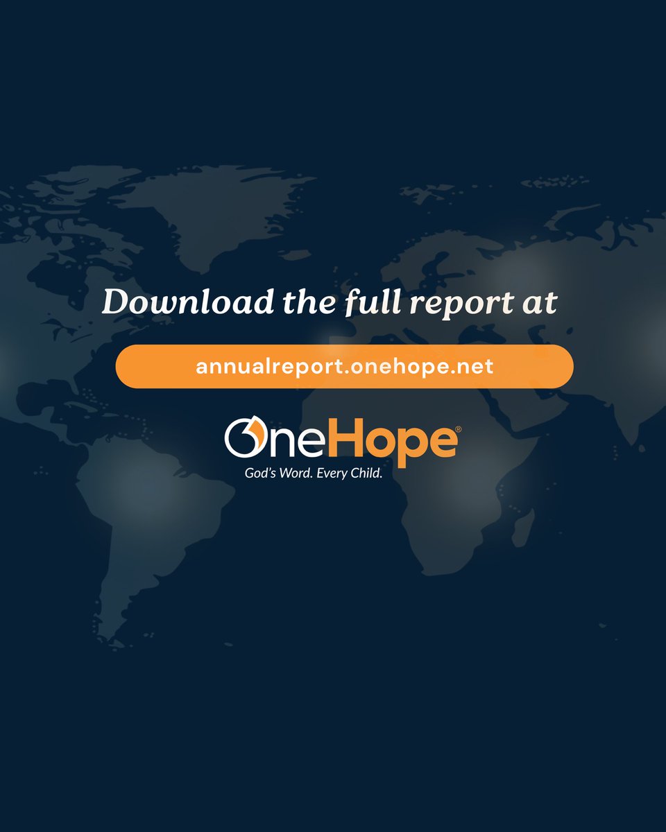 OneHope (@onehope) on Twitter photo You’ve seen the impact—now take a closer look. 💡
Our 2024 Annual Report is live and filled with powerful stories of how God is transforming lives through His Word.
Tap the link in our bio to explore One Life Transformed, Generations Impacted. #OneHope #GodsWordEveryChild You’ve seen the impact—now take a closer look. 💡
Our 2024 Annual Report is live and filled with powerful stories of how God is transforming lives through His Word.
Tap the link in our bio to explore One Life Transformed, Generations Impacted. #OneHope #GodsWordEveryChild
