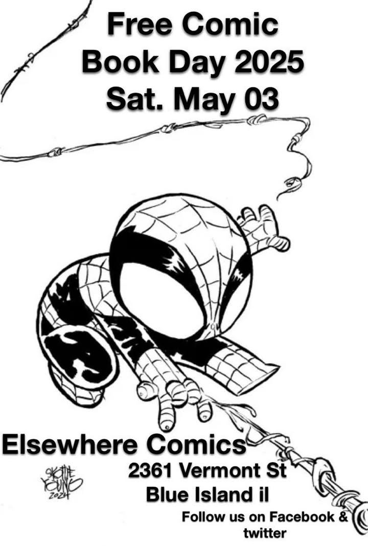 elsewherecomics's tweet image. #freecomicbookday #BlueIsland #Chicago #NCBD