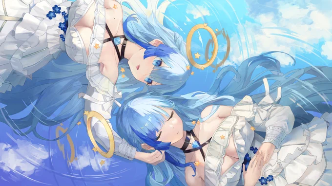 紗彩木ひそりさんのオリジナル曲「ことほぎ」にてMVイラストを担当させていただきました。よろしくお願いします～! 