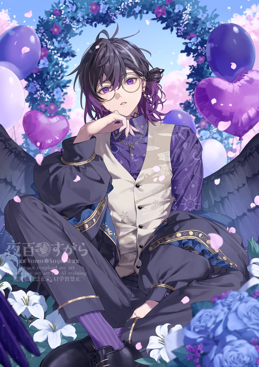 🎴『夜百すがら』3周年キービジュ公開💫

　Xхх┈┈┈┈┈┈┈┈┈┈┈┈┈┈┈┈ххX

 　　『君と見たい景色を、この先も💫』

　Xхх┈┈┈┈┈┈┈┈┈┈┈┈┈┈┈┈ххX

▼Illustration▽
小盛さま（<a href="/Kmr_okb/">小盛</a>）

#夜百すがら3周年