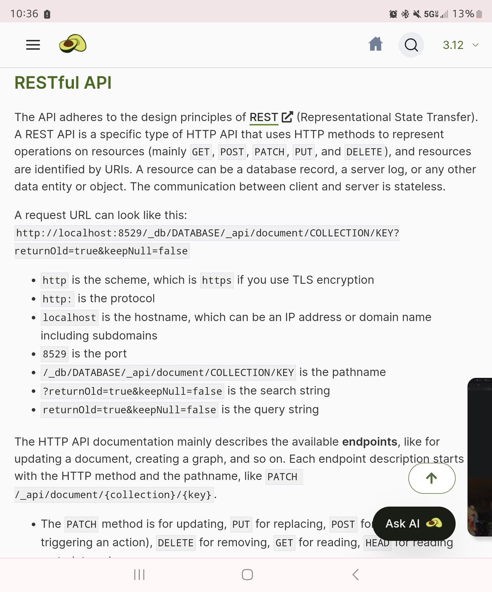 nightmarecake's tweet photo. hey @unclebobmartin have you seen @arangoDB 's API-based query language? Is this what you meant by API-based db querying? https://t.co/6PXR1nYr3h