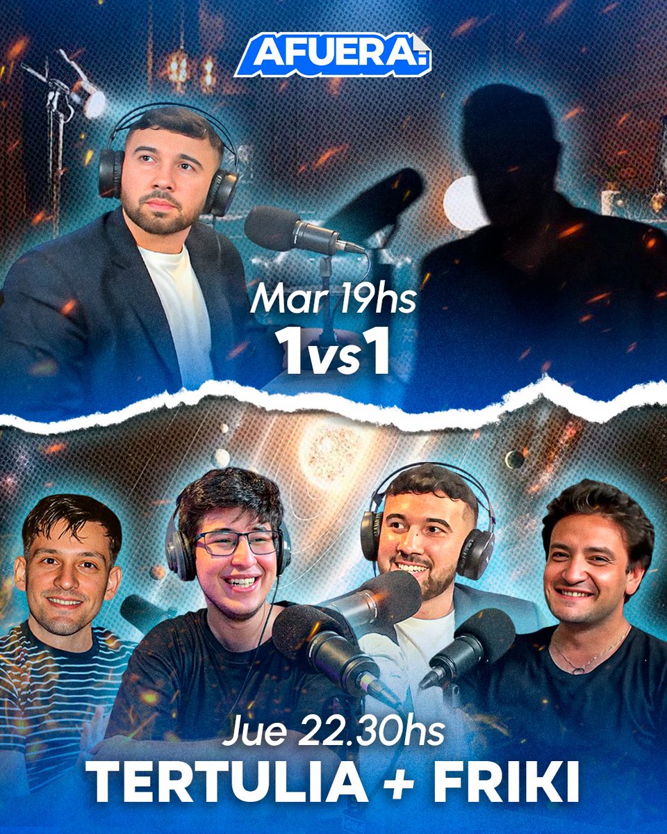 🚨 PROGRAMACIÓN AFUERA! 2025 (por ahora…🤫)

Las noches en el Norte no son para cualquiera… Calor, misterio, y con AFUERA! son aún más especiales.

Suscribite a “afuerastream” en YouTube y no digas que no te avisamos.

👉🏻 youtube.com/@afuerastream?…