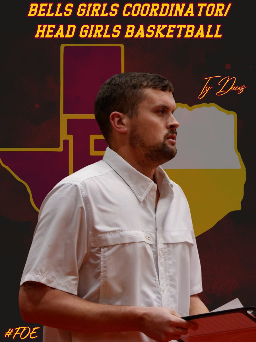 Ty Davis (@coachtydavis) on Twitter photo I am very excited to announce that I have accepted the Girls Coordinator/Head Basketball position at Bells ISD.
I’m very grateful for the opportunity and excited to be apart of the winning tradition of Bells Athletics.
Go Lady Panthers! 🐾
<a href="/hoopinsider/">Hoopinsider</a> <a href="/STBA_TX/">STBA-TX.com</a>
#FOE I am very excited to announce that I have accepted the Girls Coordinator/Head Basketball position at Bells ISD.
I’m very grateful for the opportunity and excited to be apart of the winning tradition of Bells Athletics.
Go Lady Panthers! 🐾
<a href="/hoopinsider/">Hoopinsider</a> <a href="/STBA_TX/">STBA-TX.com</a>
#FOE