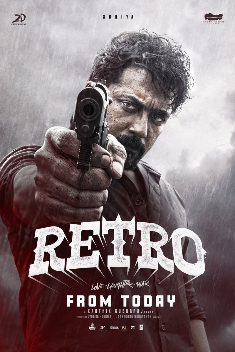2D_ENTPVTLTD's tweet photo. Today, the wait comes to an end. #TheOne is here 😎 #RetroFromToday 🔥 

Thank you all for your unconditional love and support ❤

Book your tickets now for #Retro
https://t.co/t6mdFAmvHz  

#LoveLaughterWar

@Suriya_Offl #Jyotika @karthiksubbaraj @hegdepooja @Music_Santhosh @prakashraaj @C_I_N_E_M_A_A @rajsekarpandian @kaarthekeyens @kshreyaas @cheps911 @jacki_art #MayaPandi @JaikaStunts @sherif_choreo @PraveenRaja_Off #Jayaram #Karunakaran @valentino_suren @Lyricist_Vivek @Mangopostworks @tuneyjohn @stonebenchers @SakthiFilmFctry @sakthivelan_b @PenMovies #PenMarudhar @sitharaents @vamsi84 @VaikaMerryland @APIfilms @tseriessouth @TSeries @prosathish @proyuvraaj @gobeatroute