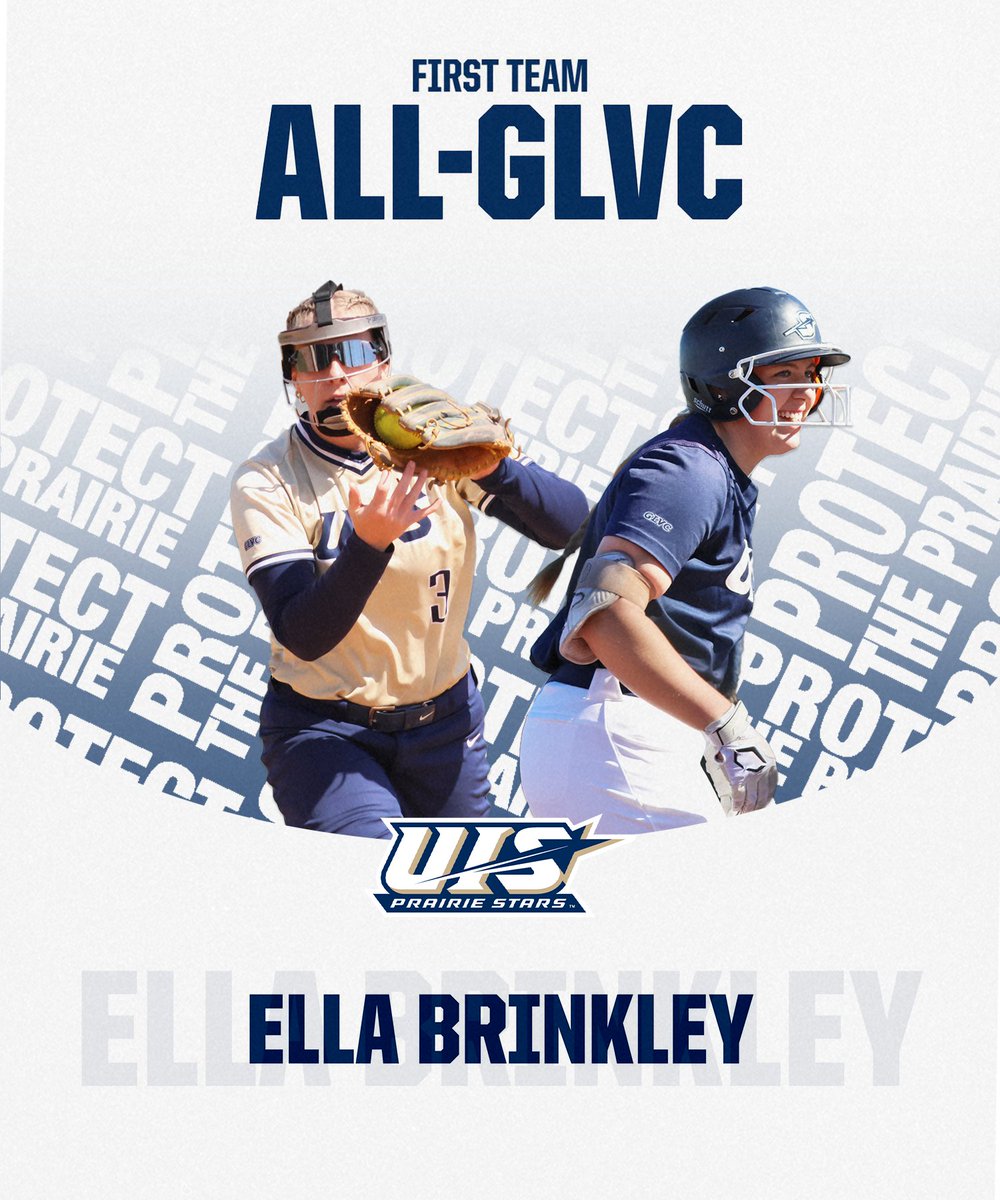 #WeAreStars (@uisathletics) on Twitter photo ๐ฅ ELLA BRINKLEY - FIRST TEAM ALL-GLVC THIRD BASEMAN ๐ฅ
<a href="/UIS_Softball/">UIS Softball</a> | #ProtectThePrairie ๐ฅ ELLA BRINKLEY - FIRST TEAM ALL-GLVC THIRD BASEMAN ๐ฅ
<a href="/UIS_Softball/">UIS Softball</a> | #ProtectThePrairie