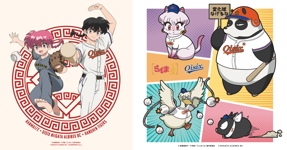 #オイシックス新潟アルビレックスBC
　×
#らんまアニメ

🍥野球コラボ決定！🍥

5月13～15日の公式戦にて、
クリアファイルの来場者プレゼントや、
#山口勝平 さんの球場アナウンス、
“玄馬パンダ”の登場も！✨

さらに、オリジナルコラボグッズも販売！

▼詳しくは
ranma-pr.com/special/niigat…

#ranma