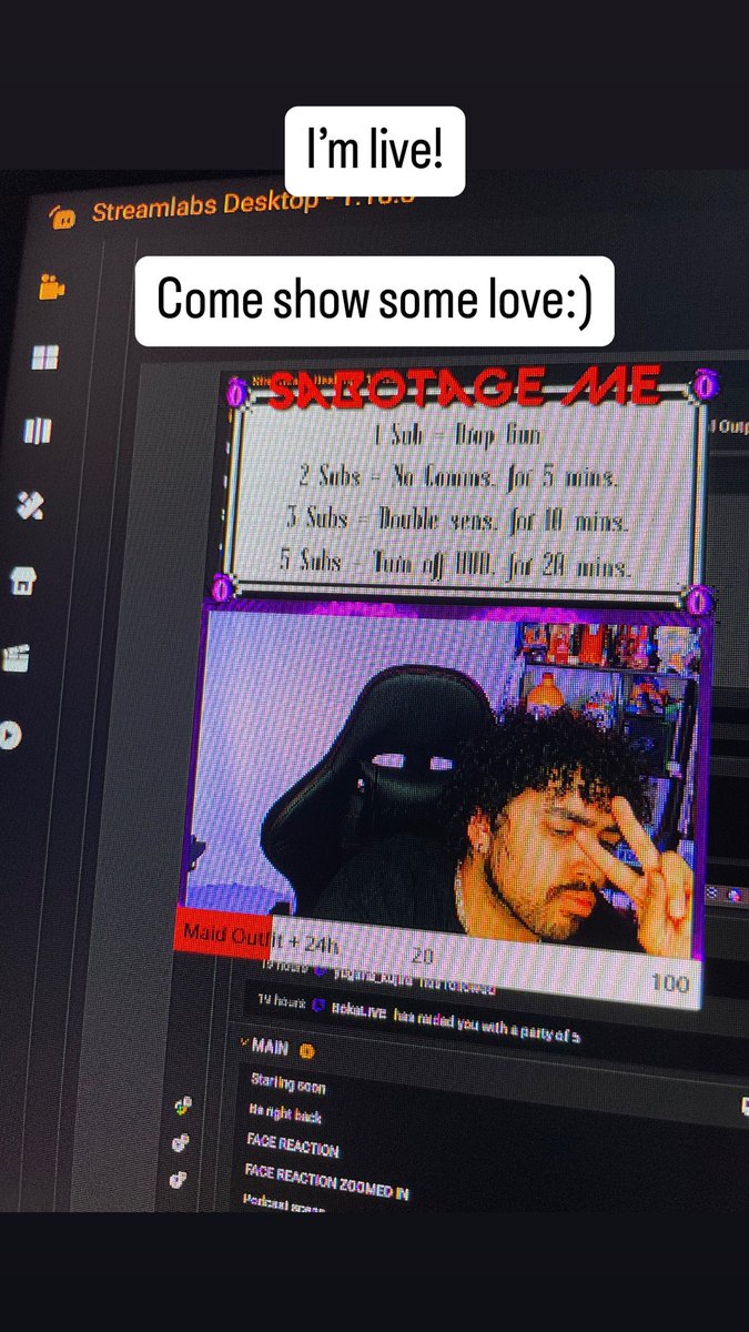 I’m live on twitch.tv/sunnysidelive come say hi in the chat:) #comesupport #live #love #twitch #streamer