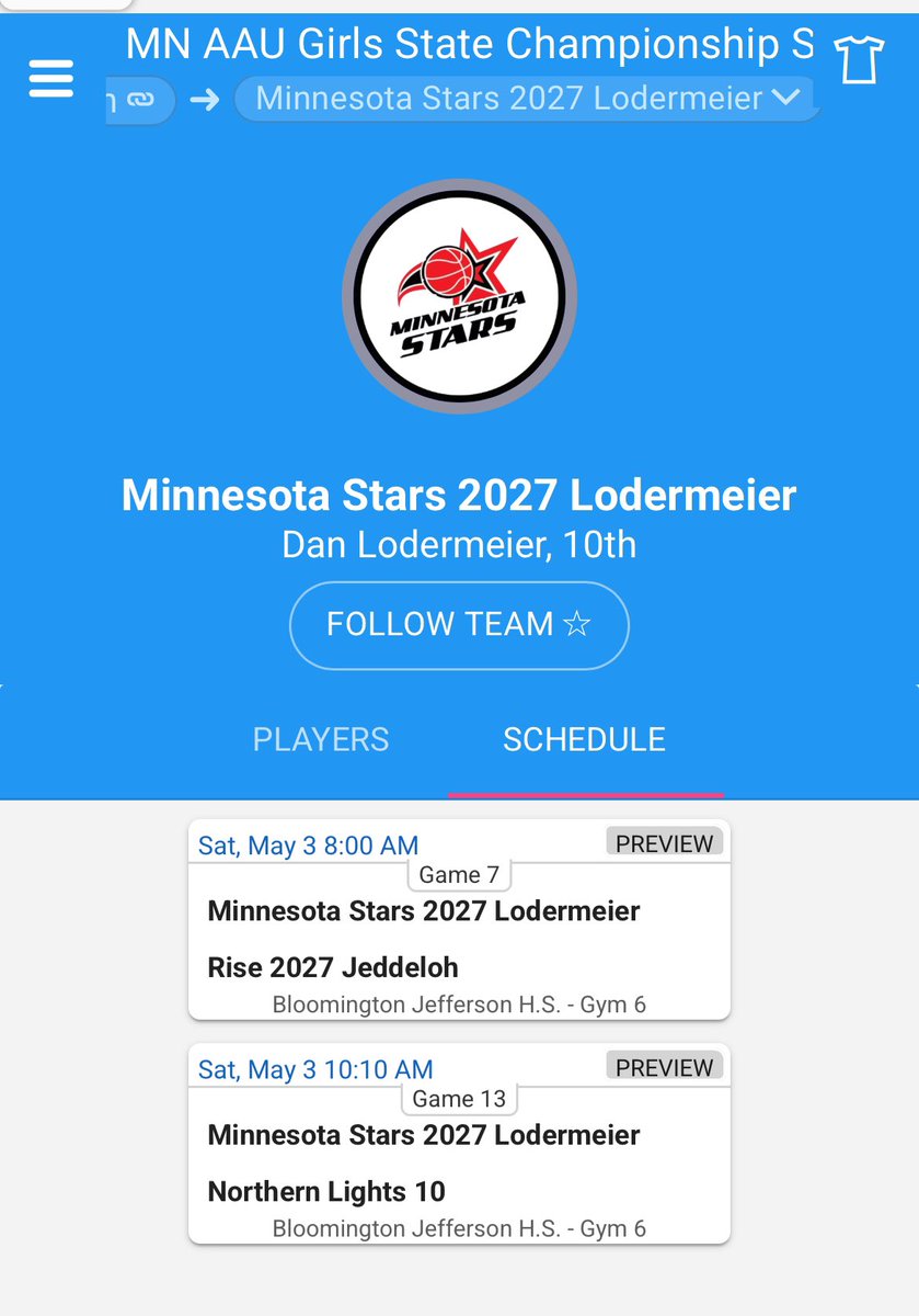 Peyton Walker (@peytonw218) on Twitter photo Excited to hit the court this weekend at the AAU Qualifier!!
<a href="/GMacHoops/">Grant McGinnis</a>
<a href="/JrAllStarBB/">Jr. All-Star Girls Basketball</a>
<a href="/MNStars_2027/">Minnesota Stars 2027 Lodermeier</a>
<a href="/ProctorGBball/">Proctor Girls Basketball</a>
<a href="/DyamiStarks/">Dyami Starks</a> Excited to hit the court this weekend at the AAU Qualifier!!
<a href="/GMacHoops/">Grant McGinnis</a>
<a href="/JrAllStarBB/">Jr. All-Star Girls Basketball</a>
<a href="/MNStars_2027/">Minnesota Stars 2027 Lodermeier</a>
<a href="/ProctorGBball/">Proctor Girls Basketball</a>
<a href="/DyamiStarks/">Dyami Starks</a>