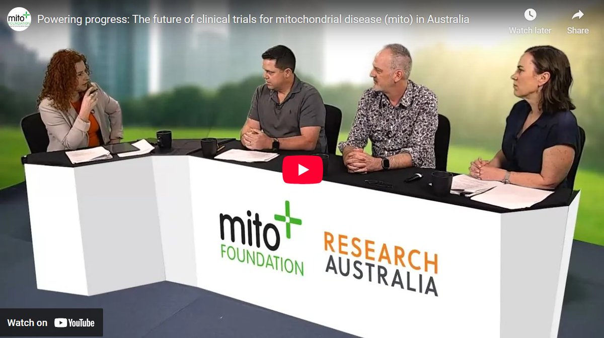 Mito Foundation (@ausmito) on Twitter photo Did you miss our event on increasing clinical trials for mitochondrial disease (mito) in Australia?
Don't worry — you can watch, listen to, or read about the event on our website. ⬇️
mito.org.au/resource/video…
This event was co-hosted with Research Australia (<a href="/ResAustralia/">Research Australia</a>). Did you miss our event on increasing clinical trials for mitochondrial disease (mito) in Australia?
Don't worry — you can watch, listen to, or read about the event on our website. ⬇️
mito.org.au/resource/video…
This event was co-hosted with Research Australia (<a href="/ResAustralia/">Research Australia</a>).