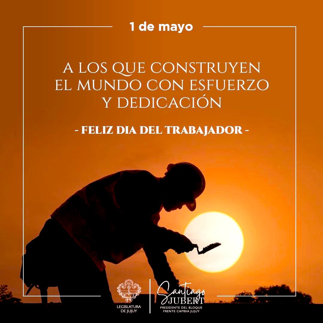 1 de Mayo 
DÍA DEL TRABAJADOR 
👷🏻👩🏻‍⚕️👩🏻‍💻👨🏻‍🏫