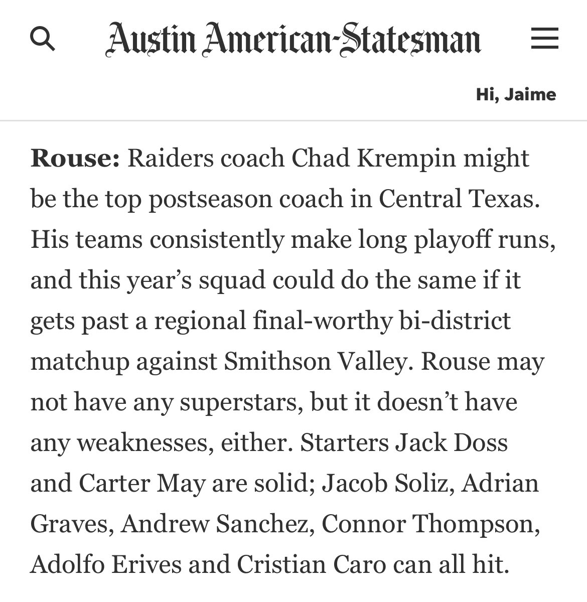Go time! 🚂💨 <a href="/rouse_baseball/">Rouse High School Baseball</a>