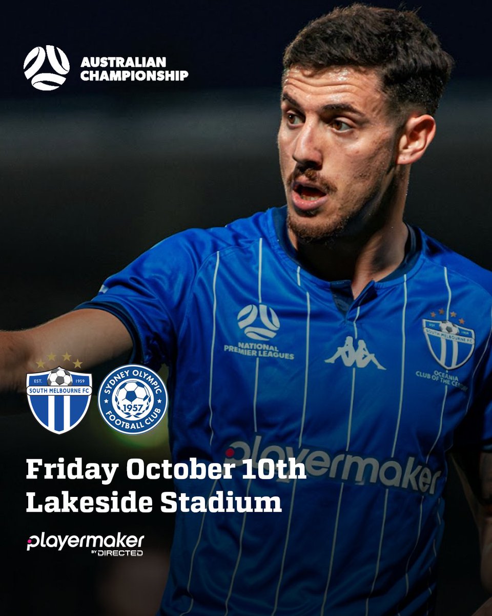 For those who missed it this morning — we’ll host Sydney Olympic in the opening round of the #AusChampionship this October at Lakeside Stadium.

A new competition, a renewed rivalry against one of the iconic names in Australian football.

Our group will also include the Premiers