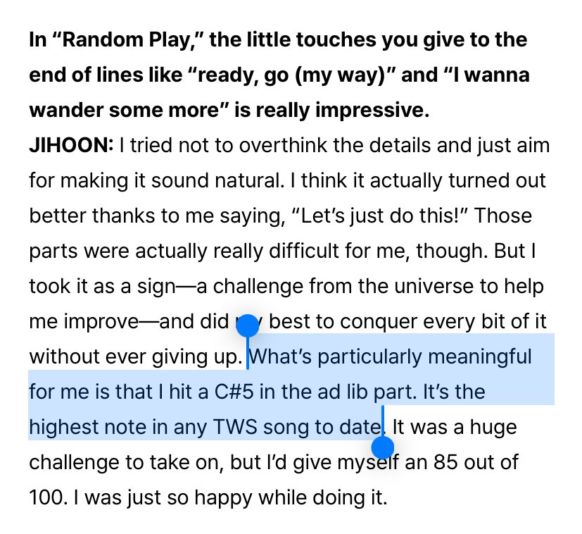 jiunkecil's tweet photo. jihoon hit a c#5 note in ad lib part for random play and its the highest note in any tws song ever 😮

when i tell you his vocal potential is big BIG!! https://t.co/7FYLObPzMl