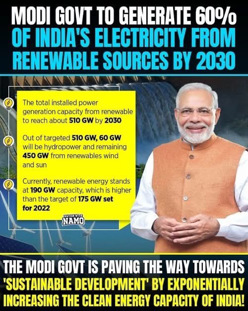 🇮🇳What an incredible journey towards Bharat’s progress towards a sustainable economy. 
Bharat under Hon #PM <a href="/narendramodi/">Narendra Modi</a> Ji’s leadership,is spearheading a green revolution-expanding renewable energy, boosting sustainability jobs&amp;shaping a climate resilient future!
#ViksitBharat
