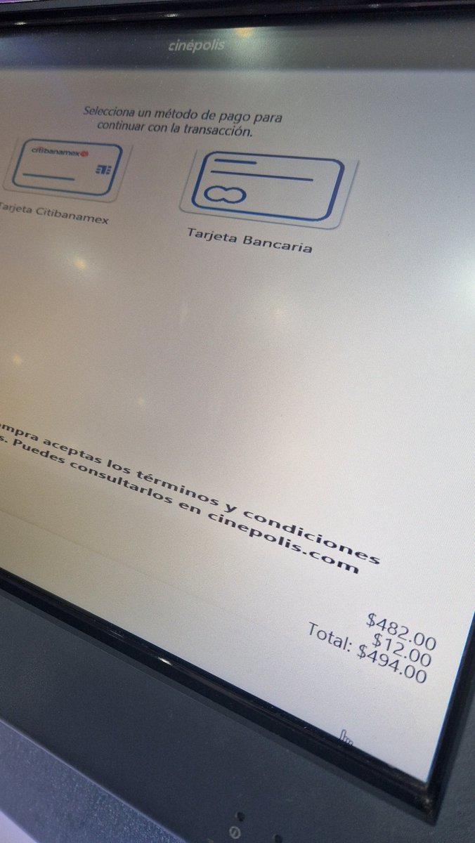 max_israel's tweet photo. X, son 12 pesos, pero me parece algo abusivo que si no tienen quien te atienda en billeteria tenga que pagar el costo del boleto en sus máquinas ESTANDO EN EL CINE.
Y aún si hubiera, ¿por qué pagar por ese servicio EN EL MISMO CINE?
El día siguiente sí a Dulceria.
@Cinepolis https://t.co/IB5YSoWtGe