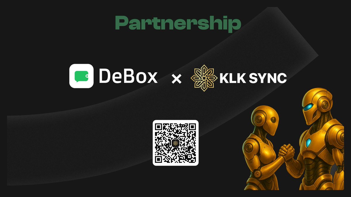DeBox (@debox_social) on Twitter photo 📢 Exciting Collaboration: DeBox × KLK-Sync Protocol 🤝
We’re thrilled to announce that DeBox is officially partnering with <a href="/KLK_Sync/">KLK-Sync Protocol</a> !
KLK Sync Protocol (KSP) is a decentralized, AI-driven financial protocol built by KLK Chain, setting a new standard for DeFi by seamlessly 📢 Exciting Collaboration: DeBox × KLK-Sync Protocol 🤝
We’re thrilled to announce that DeBox is officially partnering with <a href="/KLK_Sync/">KLK-Sync Protocol</a> !
KLK Sync Protocol (KSP) is a decentralized, AI-driven financial protocol built by KLK Chain, setting a new standard for DeFi by seamlessly