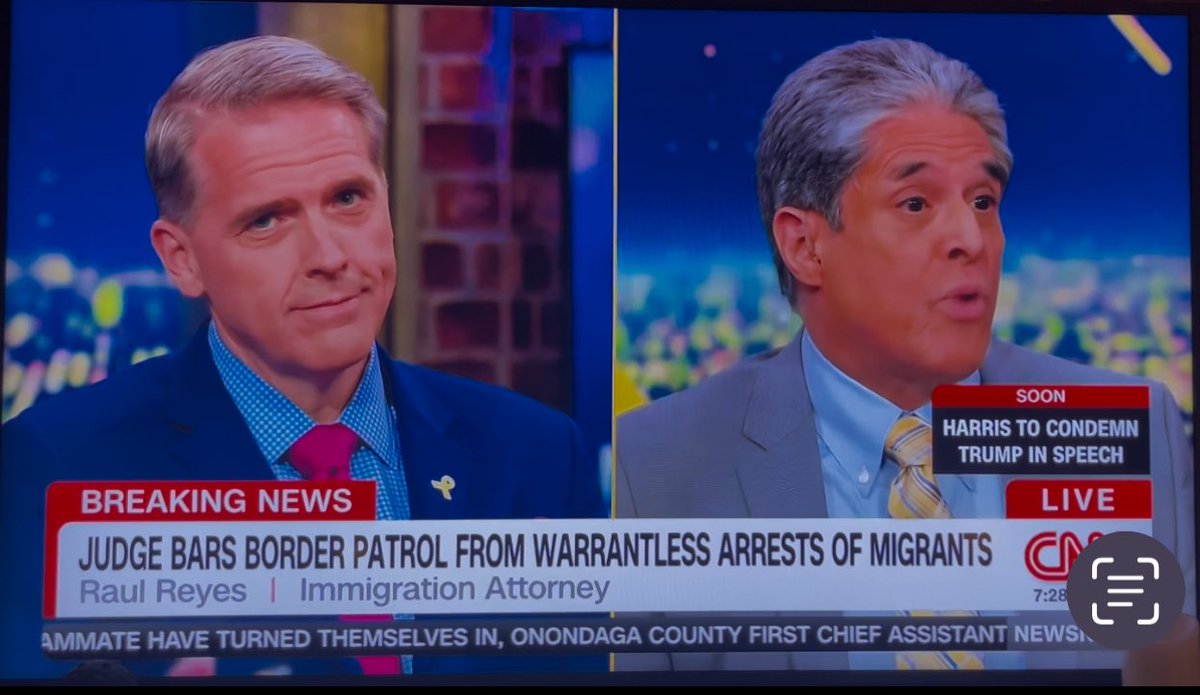 #latenight with <a href="/abbydphillip/">Abby D. Phillip</a> is my political guilty pleasure. This guy is ALWAYS looking into the camera tho. Someone in the control room has a crush on him. They’re always going to him. Raul is speaking yet <a href="/ScottJenningsKY/">Scott Jennings</a> gets camera time.