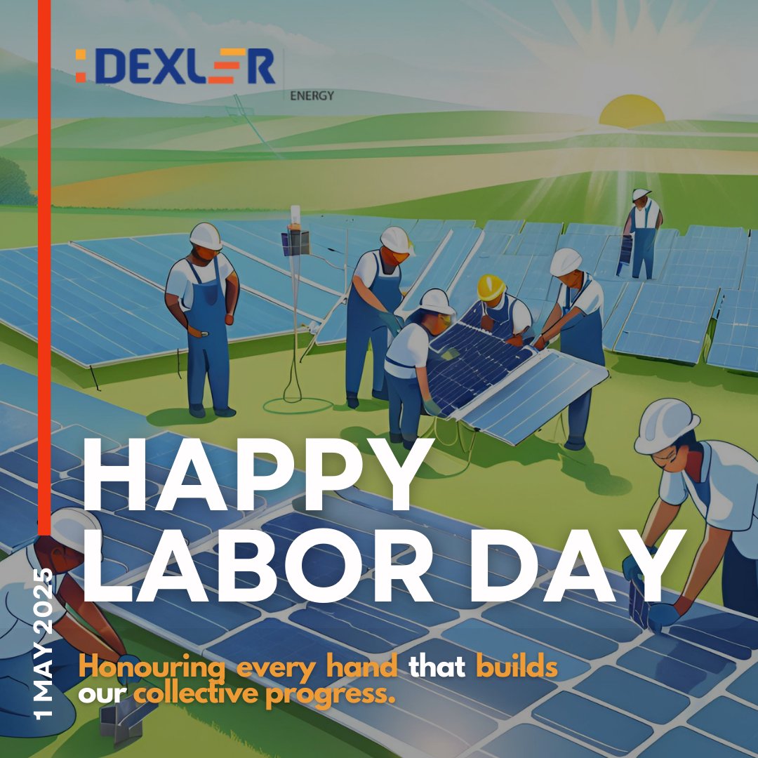 dexlerenergy's tweet photo. Honouring Every Hand That Builds Our Collective Progress

Every individual earns dignity through their work. No job is big or small — it’s the integrity, effort, and purpose that bring true respect. 

#labourday #dignity #integrity #solarworkers #solarinstallation #dexlerenergy https://t.co/4ArgxiKrqF