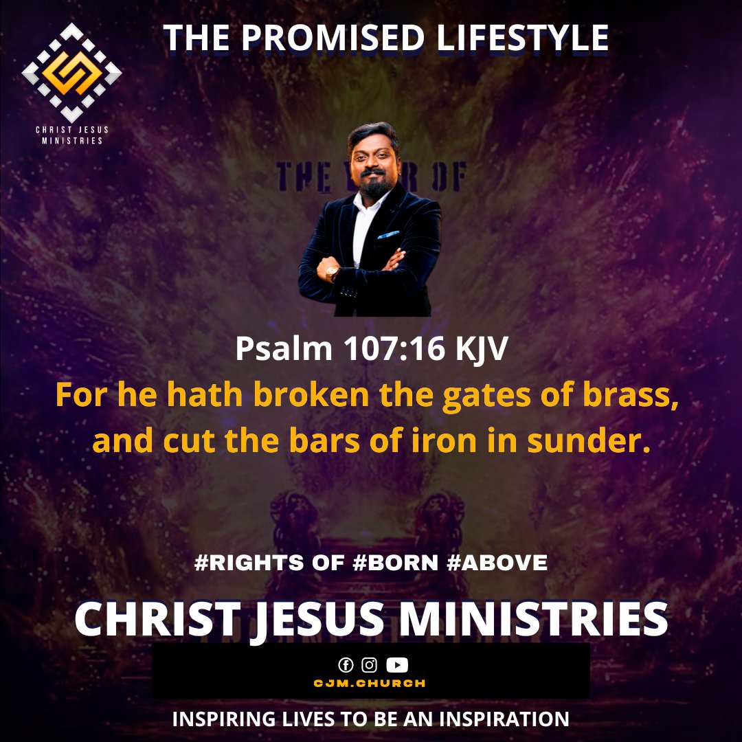 CJM_CHURCH's tweet photo. Every limitation has been broken into pieces; you are unstoppable; believe and live a blessed life. @CJM_CHURCH #throneofglory #christian #promised #lifestyle https://t.co/9bxmiFQvVd