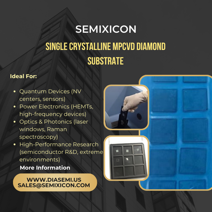 DiamondSemi's tweet photo. DIASEMI – Premium Supplier of Single-Crystalline MPCVD Diamond Substrates
https://t.co/PlepINco2K
sales@semixicon.com
#cvddiamond #singlecrystallinediamond #thermalconductivity #heatdissipation #laseroptics #IR #quantumdiamond #laserwindows #ramanspectroscopy https://t.co/aCdGqwSinG
