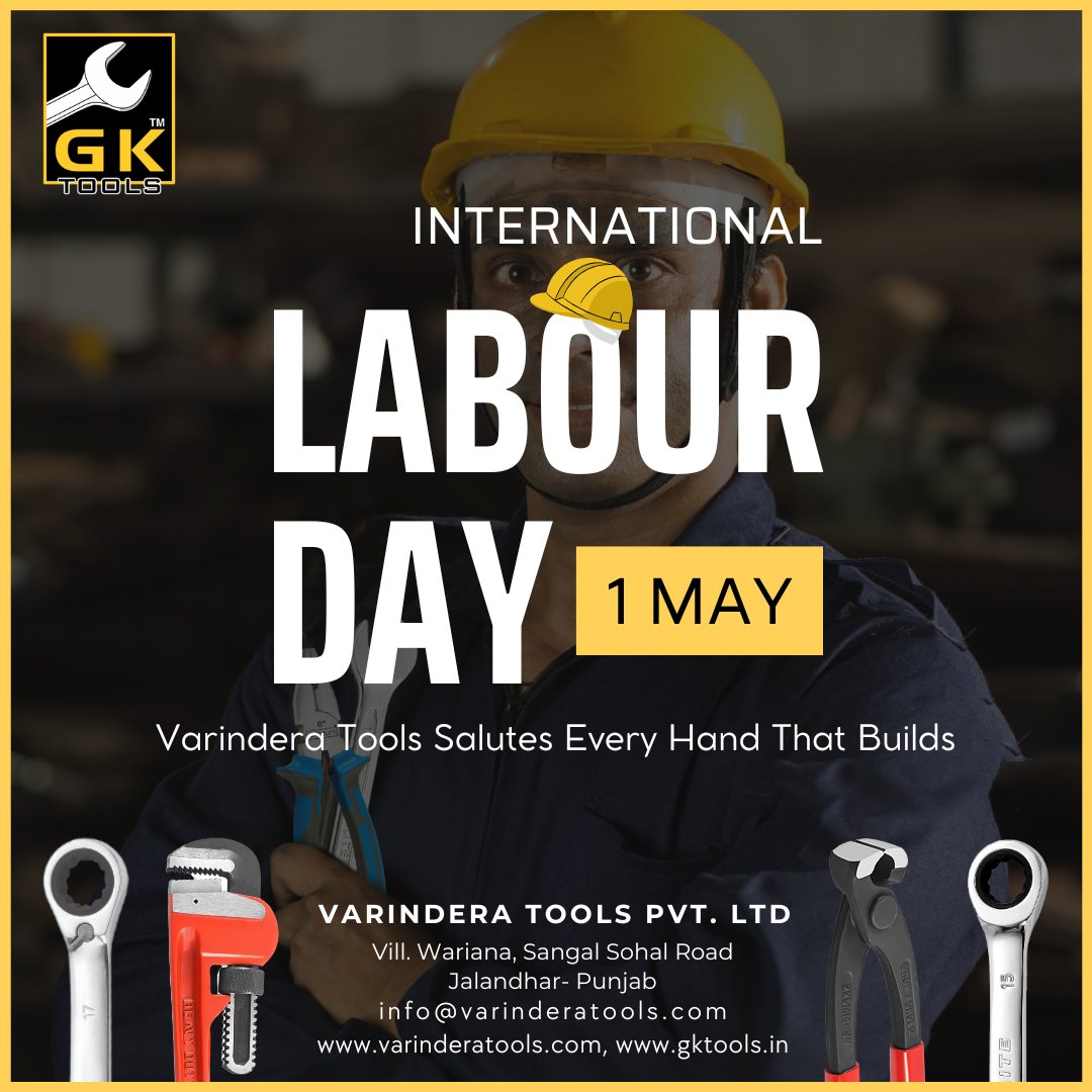 Varindera_Tools's tweet image. This Labour Day, we honour the hands that build our world.

At Varindera Tools Pvt. Ltd., we salute every hardworking soul who shapes the future with strength, skill, and passion.

Happy International Labour Day!
Let’s continue to build, together.

#LabourDay #VarinderaTools