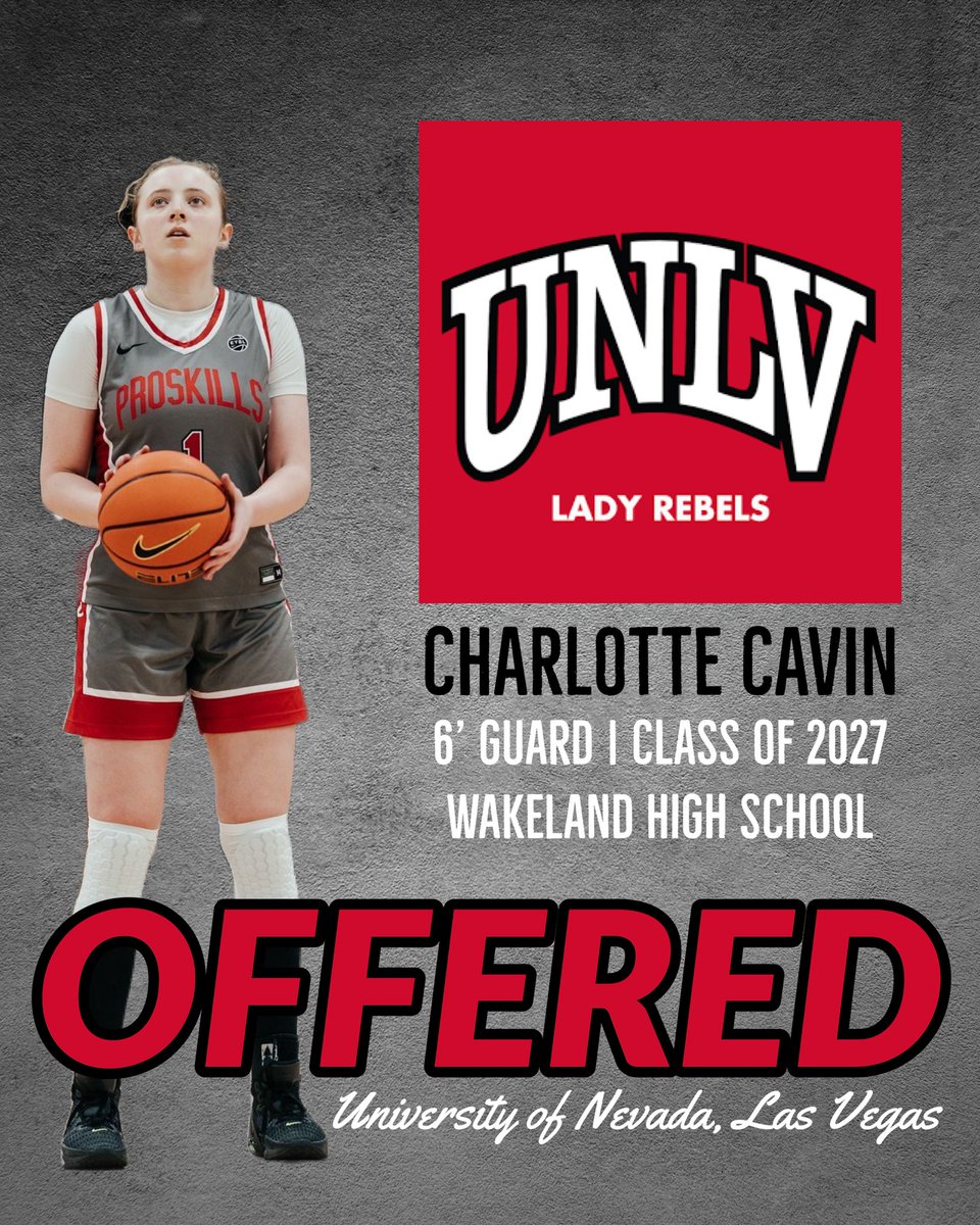So excited to share that I’ve received an offer from <a href="/UNLVLadyRebels/">UNLV Lady Rebels</a>! Thanks <a href="/lindylarocque/">Lindy La Rocque</a>, <a href="/theshotdr/">Roman Owen</a> and the rest of the coaching staff! 
<a href="/ProSkillsGBB/">ProSkills Girls Basketball</a> <a href="/WHS_gbb/">Wakeland Girls Basketball</a>