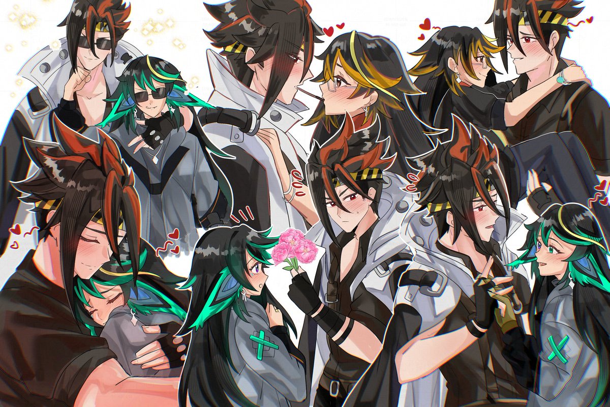 ˗ˏˋ [𝙲𝙾𝙼𝙼𝙸𝚂𝚂𝙸𝙾𝙽(𝚂) 𝙵𝙾𝚁 𝙼𝙴] ࿐ྂ 
I love this sketch page so much!💕
I requested us in sunglasses, sharing pocky, carrying me, hugging, gifting flowers, &amp; holding hands 🧡💚✨
✼ •• ┈┈┈┈๑⋅⋯ ୨˚୧ ⋯⋅๑┈┈┈┈ •• ✼
🎨 <a href="/Kyara_bimuu/">Kyara(inactive)</a> 💕
#yumeship #selfship