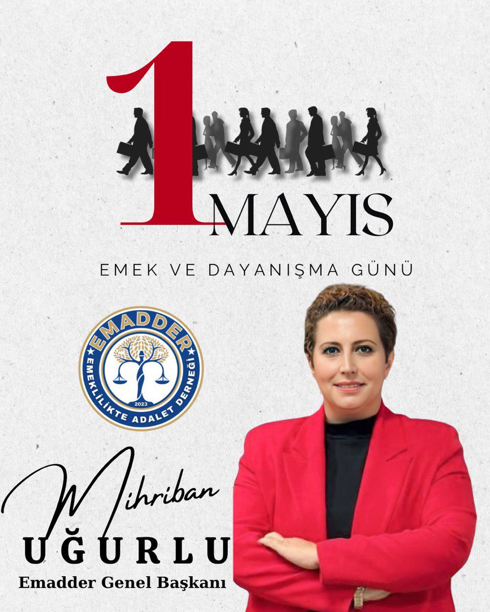 Mihriban UĞURLU ⚖️ (@mihribanugurluu) on Twitter photo Emadder, 1 Mayıs’ta da alanlarda‼️
Bu 1 Mayıs’ta, Emadder’in kararlı duruşu, emek mücadelesine güç katıyor‼️
Haydi, emeğin bayramında dayanışmayı büyütelim ve KADEME HAKTIR KALK AYAĞA HAYKIR <a href="/EmadDernegi/">EMEKLİLİKTE ADALET DERNEĞİ ⚖️</a>
Emеğin, еmеktаrın, аlın tеrinin, dаyаnışmа vе yаrdımlаşmаnın günü olаn 1 Emadder, 1 Mayıs’ta da alanlarda‼️
Bu 1 Mayıs’ta, Emadder’in kararlı duruşu, emek mücadelesine güç katıyor‼️
Haydi, emeğin bayramında dayanışmayı büyütelim ve KADEME HAKTIR KALK AYAĞA HAYKIR <a href="/EmadDernegi/">EMEKLİLİKTE ADALET DERNEĞİ ⚖️</a>
Emеğin, еmеktаrın, аlın tеrinin, dаyаnışmа vе yаrdımlаşmаnın günü olаn 1