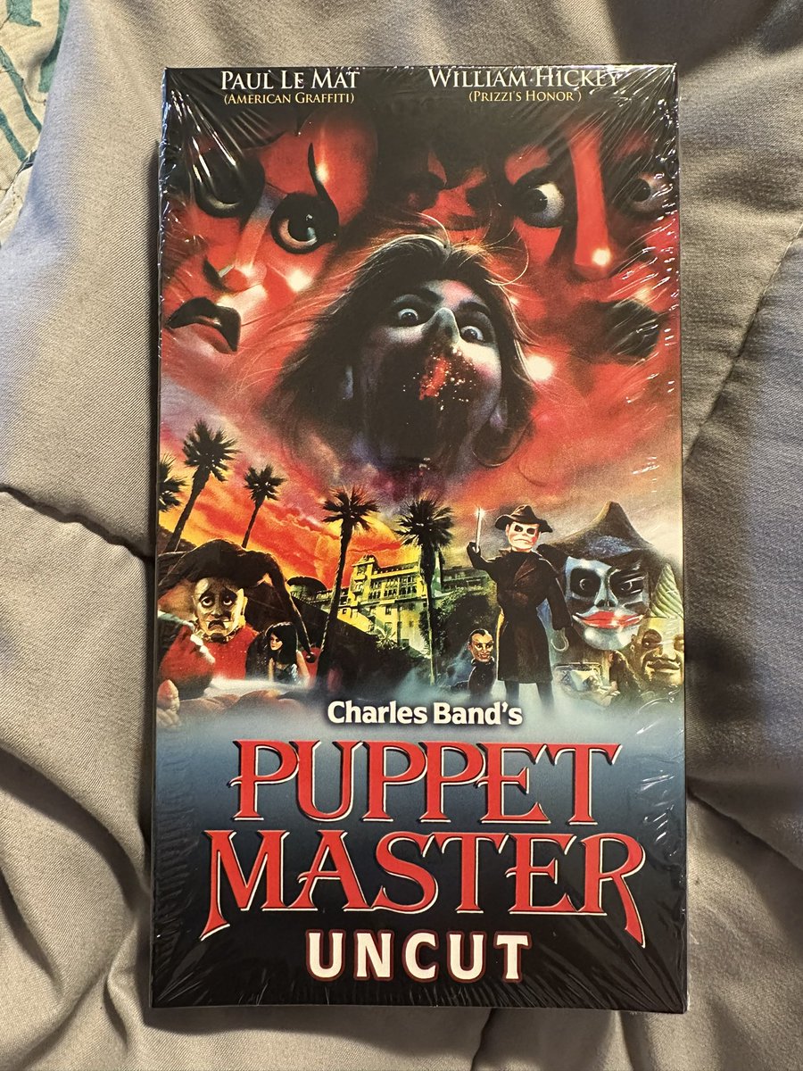BarelyAshley's tweet image. Got this Puppet Master VHS in today. 
The first time the Uncut version has been released (to my knowledge). 
#PuppetMaster
 #Horror
