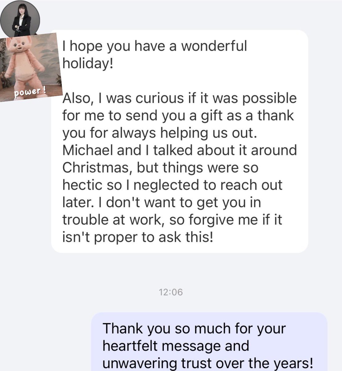 I want to share some words today 🥹🥹
Some clients who have cooperated for many years always say some words that make people feel happy😇😇
Every time I see such a reply, I will be happy for the whole day. Actually, I want to say that your recognition is my greatest gift🥰🥰🥰