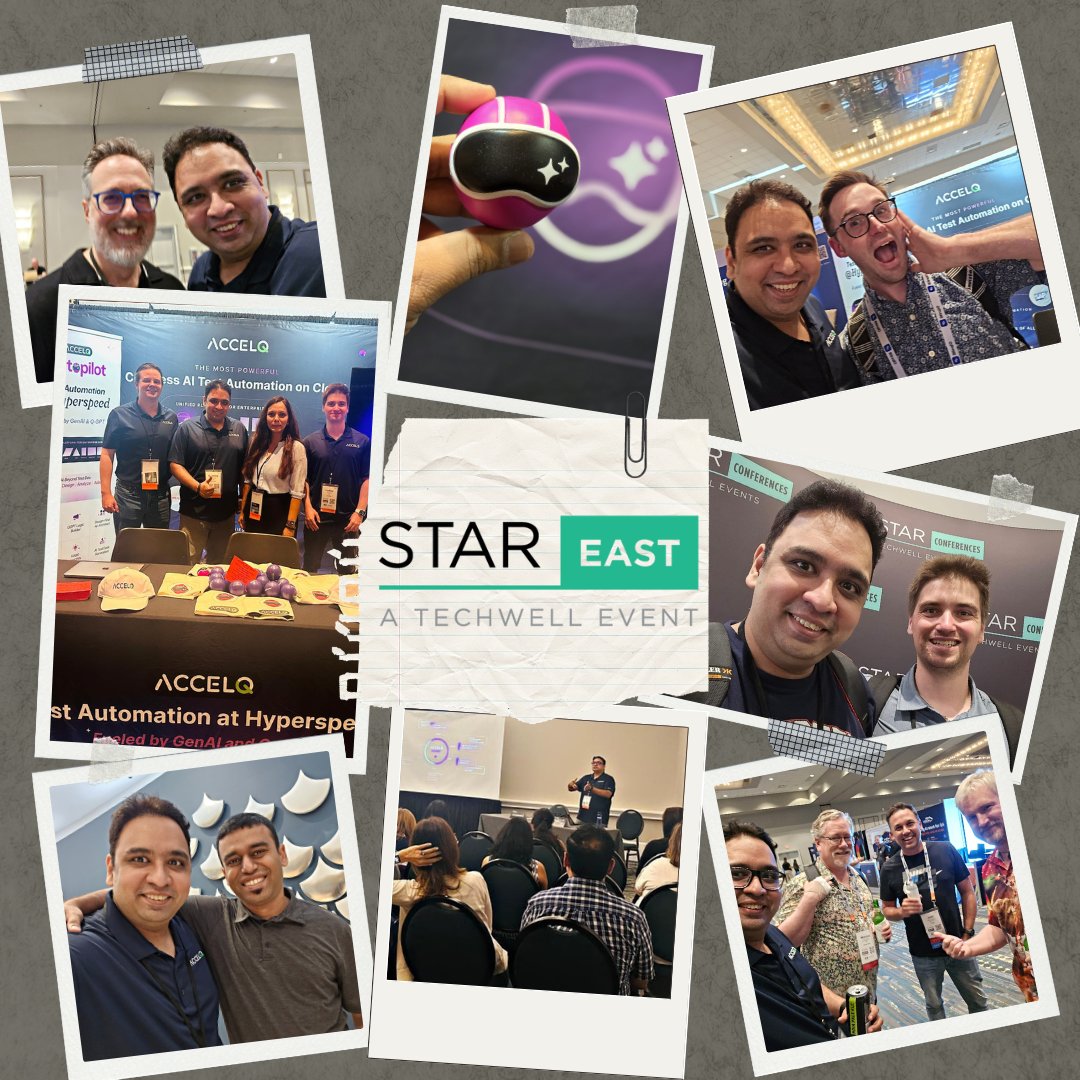 Geosley Andrades @ #StarEAST (@geosley) on Twitter photo What a day at #STAREAST!
Met one and only <a href="/joecolantonio/">Joe Colantonio</a>, reunited after 17 years with Kaushal Dalvi, soaked up positivity from <a href="/AutomationPanda/">Pandy Knight</a>, and had amazing fun at the <a href="/ACCELQ/">ACCELQ</a> booth.
Delighted to give my first talk at STAREAST. Thank you, #testing community for attending. What a day at #STAREAST!
Met one and only <a href="/joecolantonio/">Joe Colantonio</a>, reunited after 17 years with Kaushal Dalvi, soaked up positivity from <a href="/AutomationPanda/">Pandy Knight</a>, and had amazing fun at the <a href="/ACCELQ/">ACCELQ</a> booth.
Delighted to give my first talk at STAREAST. Thank you, #testing community for attending.