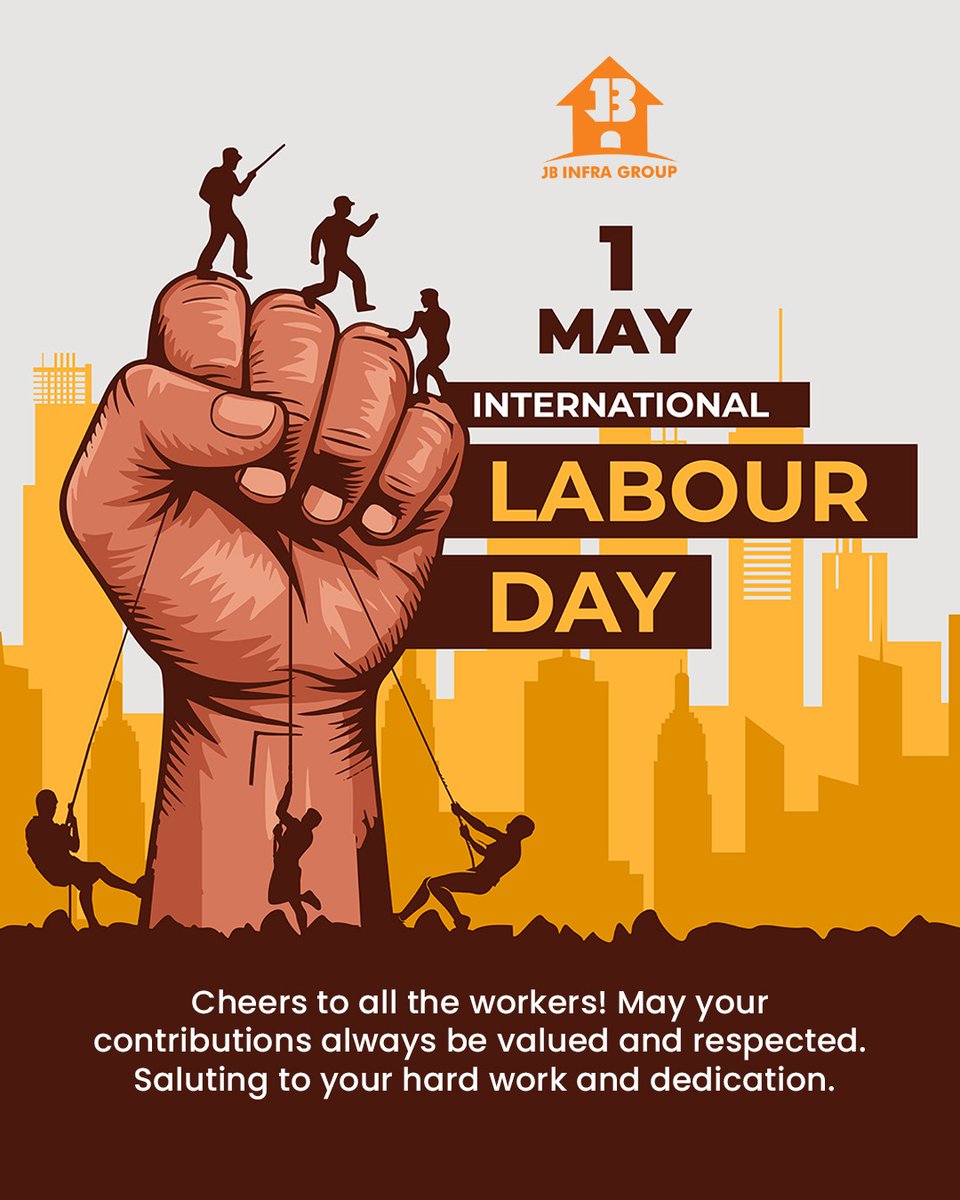 Jbinfraofficial's tweet photo. "Honoring hands that build the world—Happy May Day!"
#jbinfragroup
#jbinfra
#jb
#realestate #realtorlife #realestateagents #realestateinvesting #realestateinvestor #realestatesales #realtor #realtors https://t.co/HTJKqWHcCo