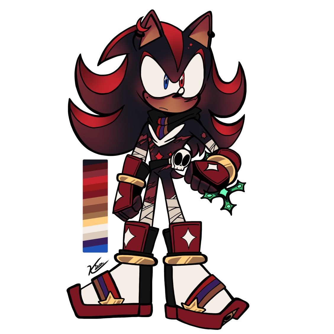 KixraNxra006's tweet image. ͟͟͞͞➳❥ Decided to simplify Shadow’s design cause the other felt like I was clashin in ideas :,&amp;gt; hope the new one looks decent! I want to also make it easier for my friend to draw their shadow sona so- I hope they like it at least
Enjoy da art !!

#ShadowTheHedgehog #sonicau