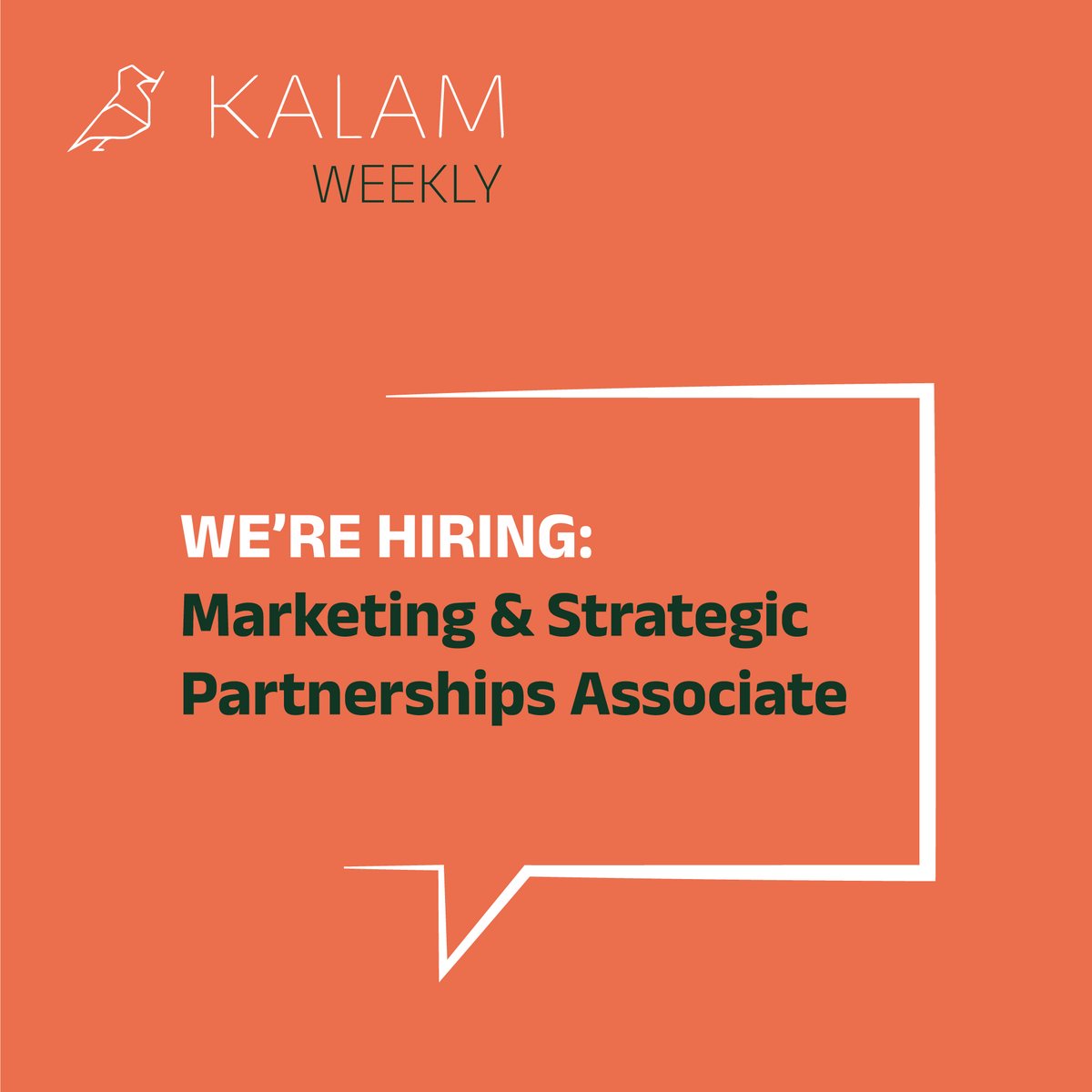 Hello Twitter, I am looking for a Marketing &amp; Outreach associate to help <a href="/WeeklyKalam/">Kalam Weekly</a> grow its reach and stay sustainable. Looking for someone young, outgoing and interested in (new) media. Please retweet &amp; share with anyone who might be interested.  forms.gle/Fcd1R493Hfregb…