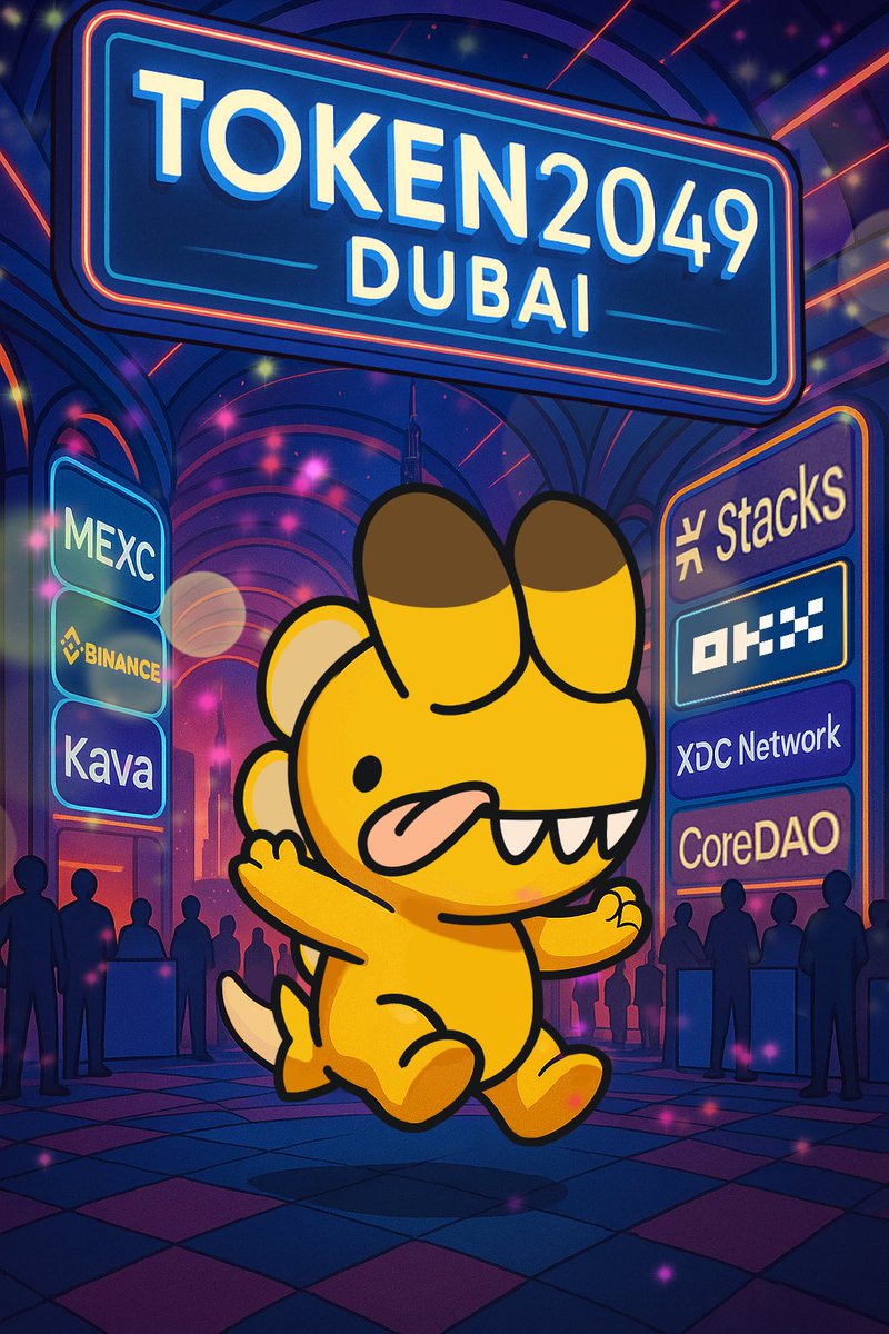 Arrival log @ #TOKEN2049 📝
Neon-lit halls buzzing with MEXC, Binance, Stacks, Kava, XDC &amp; CoreDAO. Builders trading alpha, VCs listening.
Sketched synergy, soaked the vibe.
Mass adoption runway? Shorter than ever. 🚀

#Web3 #Crypto #Dubai #Airdrop #DinoTycoon