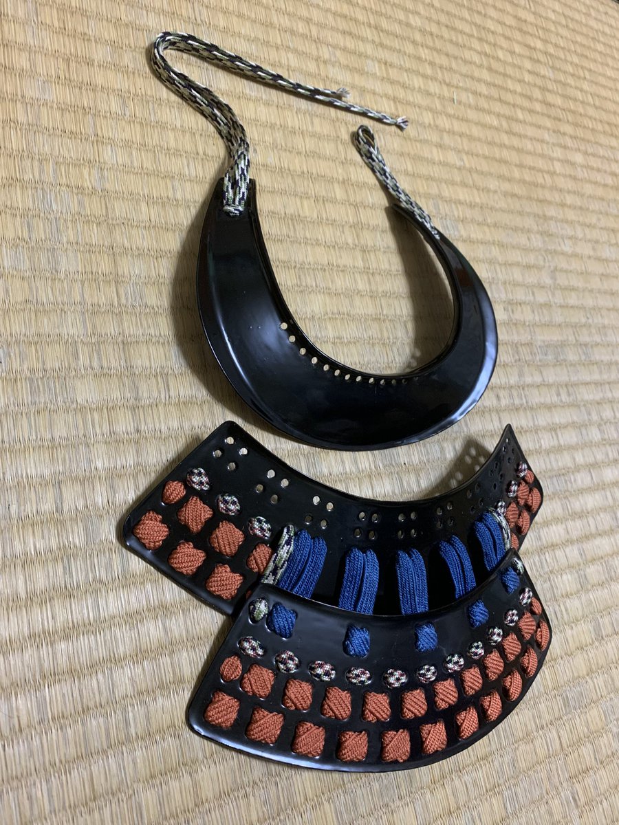 #まーこさん最上胴　喉輪の威作業はほぼ終わり。