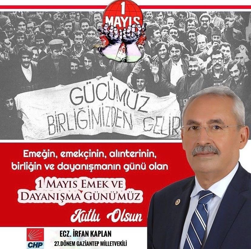 İş kazaları ve cinayetlerinin 'fıtrat ve kader' olarak görülmediği, insanca yaşam ve çalışma koşullarının sağlandığı; emeğin ve alın terinin hakkının verildiği bir ülke umuduyla tüm emekçi kardeşlerimin 1 Mayıs Emek ve Dayanışma Gününü kutluyorum.
Yaşasın 1 Mayıs!