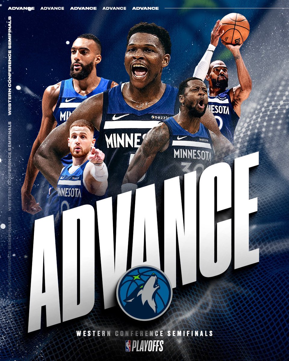 NBA Canada (@nbacanada) on Twitter photo The <a href="/Timberwolves/">Minnesota Timberwolves</a> ADVANCE to the Western Conference Semifinals! #NBAPlayoffs
The Timberwolves won their series with Lakers 4-1 and will either play the Rockets or Warriors in the Semifinals. The <a href="/Timberwolves/">Minnesota Timberwolves</a> ADVANCE to the Western Conference Semifinals! #NBAPlayoffs
The Timberwolves won their series with Lakers 4-1 and will either play the Rockets or Warriors in the Semifinals.