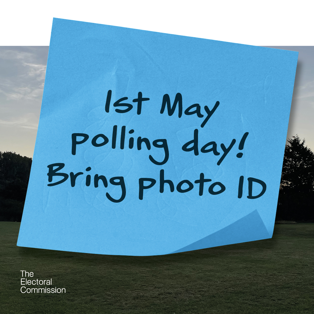 🗳️ It's Polling Day!

✅ Stations open 7am-10pm 
📷 Bring photo ID 
📍 Check your poll card for location

Make your vote count today! 

#LocalElections2025