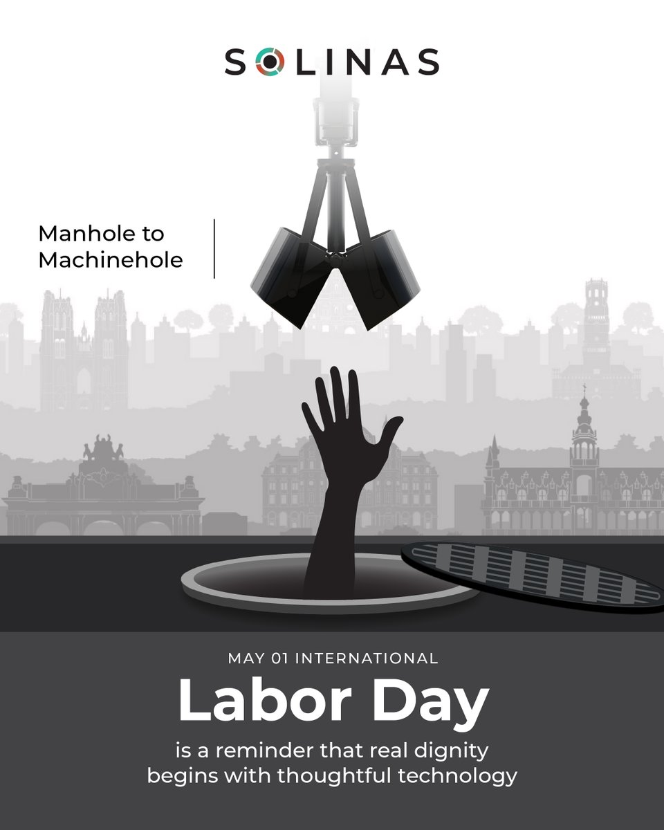 Solinas Integrity (@solinas_in) on Twitter photo Empathetic innovation drives real change. This Labor Day, we reaffirm our mission—using robotics and AI to end manual scavenging and create a dignified future for all.
#LaborDay #endmanualscavenging #manholetomachinehole
<a href="/amrut_MoHUA/">AMRUT 2.0</a> <a href="/MoJSDDWS/">Department of Drinking Water & Sanitation (#DDWS)</a> <a href="/MoHUA_India/">Ministry of Housing and Urban Affairs</a> <a href="/WashInnovation/">WASH Innovation Challenge</a> Empathetic innovation drives real change. This Labor Day, we reaffirm our mission—using robotics and AI to end manual scavenging and create a dignified future for all.
#LaborDay #endmanualscavenging #manholetomachinehole
<a href="/amrut_MoHUA/">AMRUT 2.0</a> <a href="/MoJSDDWS/">Department of Drinking Water & Sanitation (#DDWS)</a> <a href="/MoHUA_India/">Ministry of Housing and Urban Affairs</a> <a href="/WashInnovation/">WASH Innovation Challenge</a>