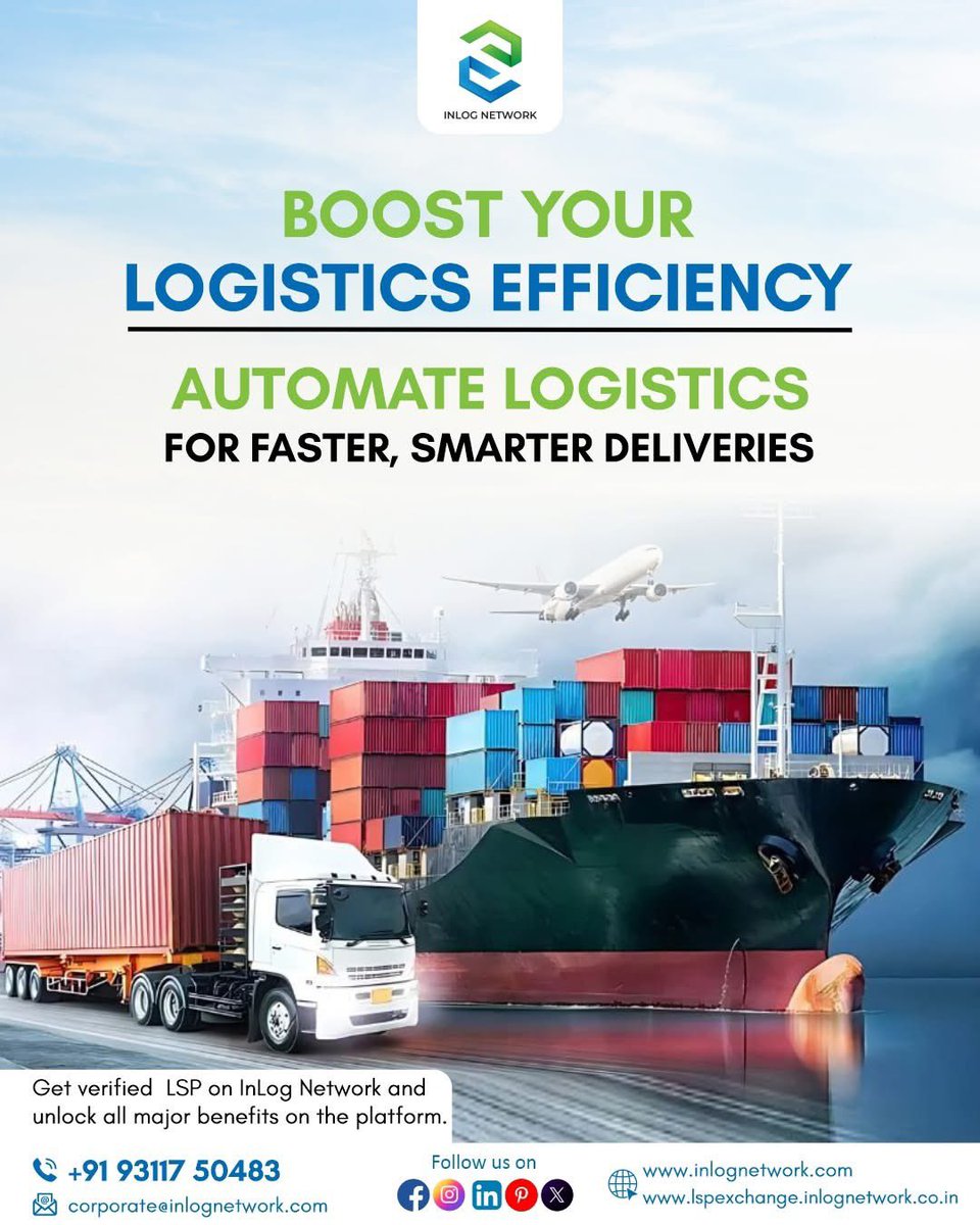 Inlog_Network's tweet photo. Bid, Ship &amp; Relax with Inlog Networks – Best rates, secure delivery &amp; real-time tracking! 🚀📦

.
.
#ShippingEfficiency #DeliveryOptimization #SafeTransit #OrderAccuracy #ExpressLogistics #PrecisionPacking #SmartWarehouse #TrackAndTrace #InlogNetworks https://t.co/Hjx32XFG6c